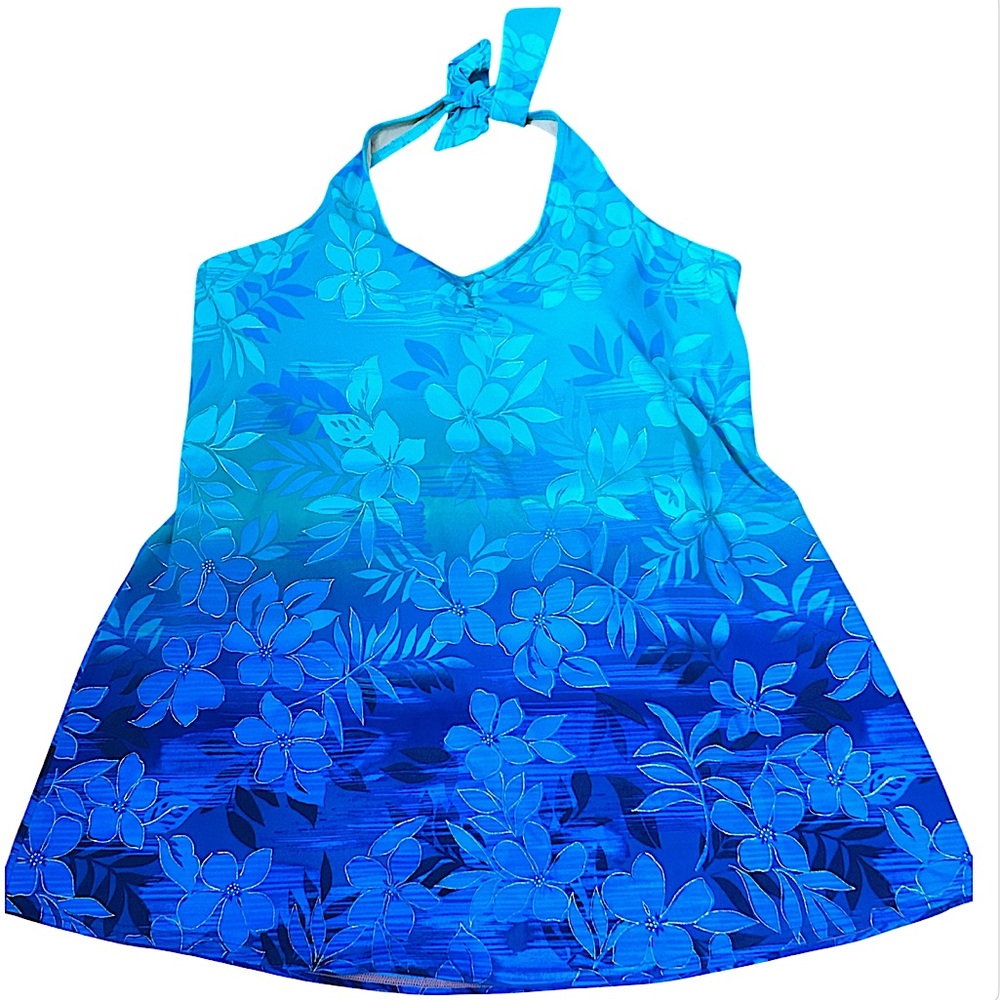 Islander Plus Size Tankini Dress One Piece Tropical Swimsuit Women’s size 24W